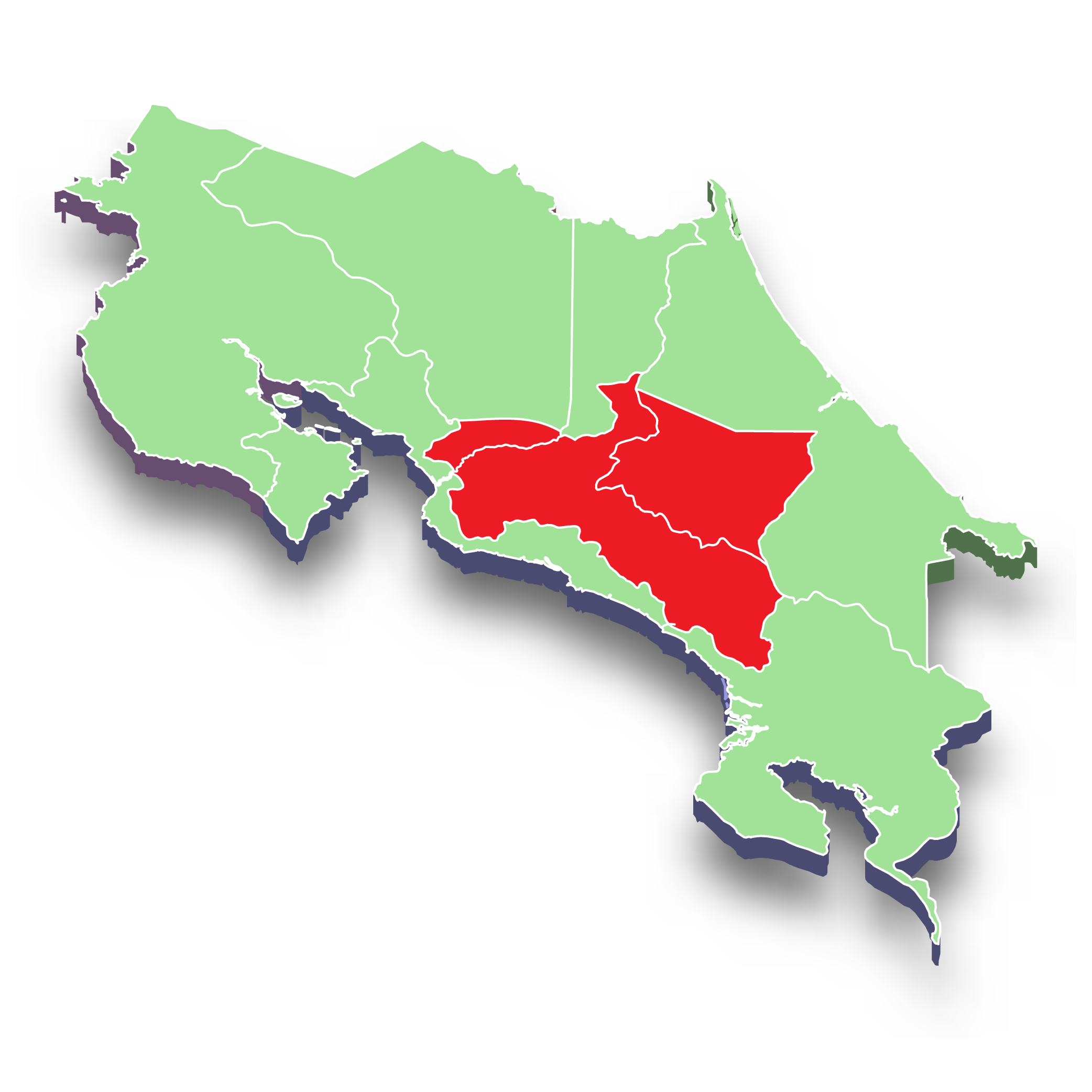 Central valley Costa Rica Map Real Estate