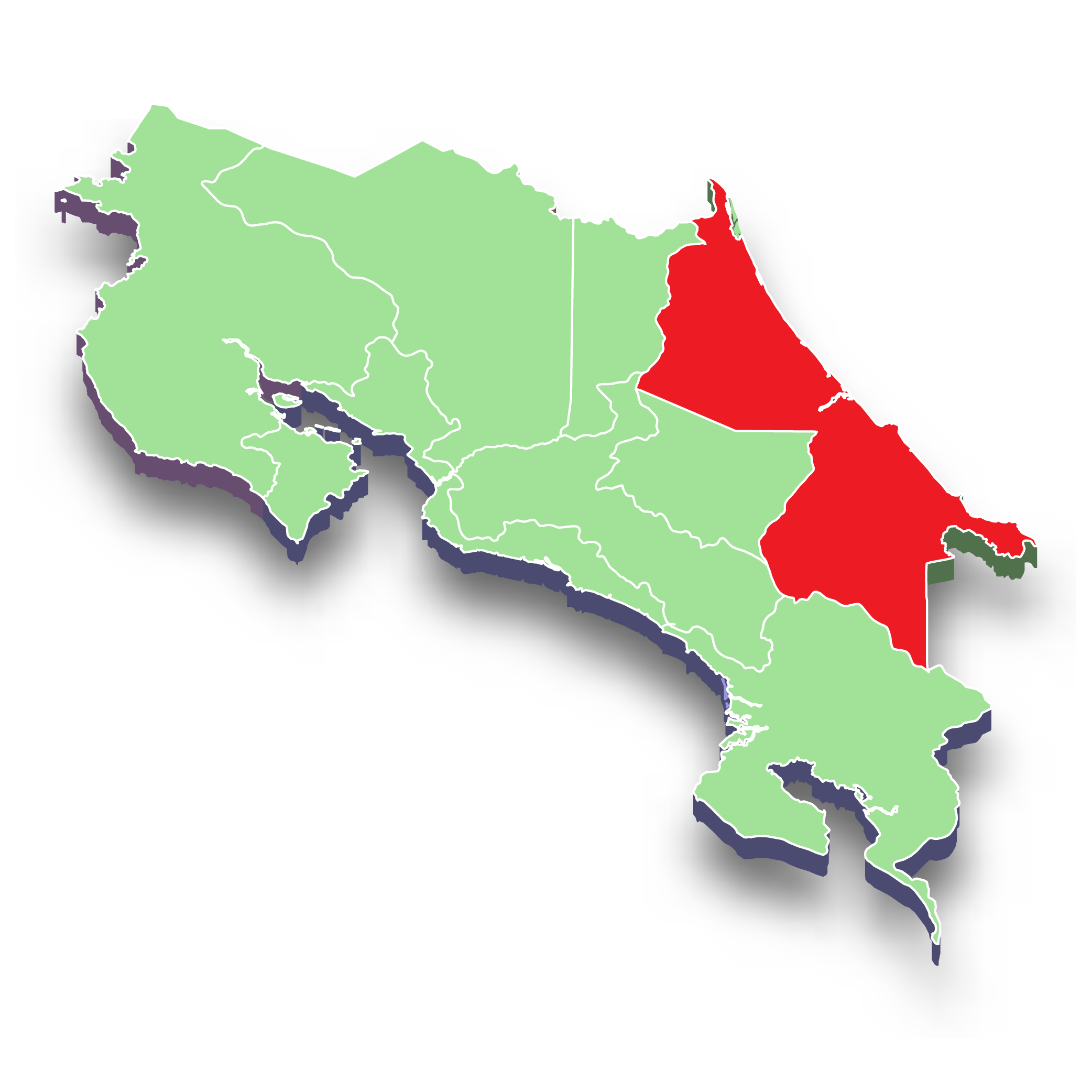 Caribbean Costa Rica Map Real Estate