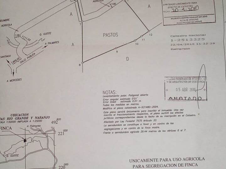 Building Lots for sale in Atenas Costa Rica