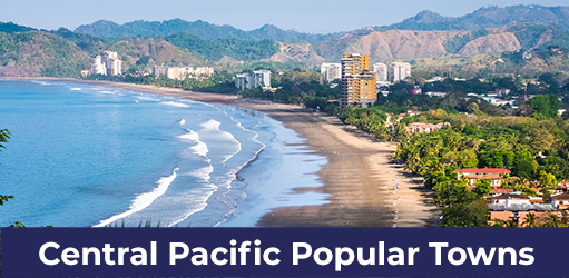 Browse Costa Rica Real Estate in the Central Pacific​​ by Towns - Costa Rica Retirement Vacation Properties