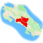 Central valley Costa Rica Map